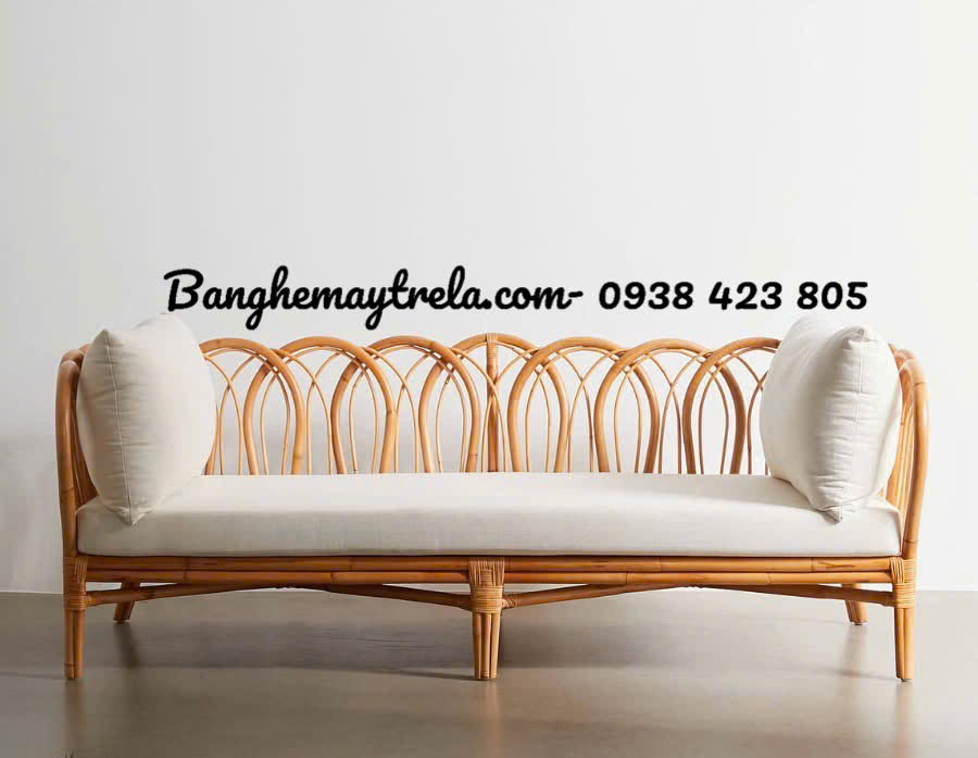 Băng ghế sofa dài mây tự nhiên